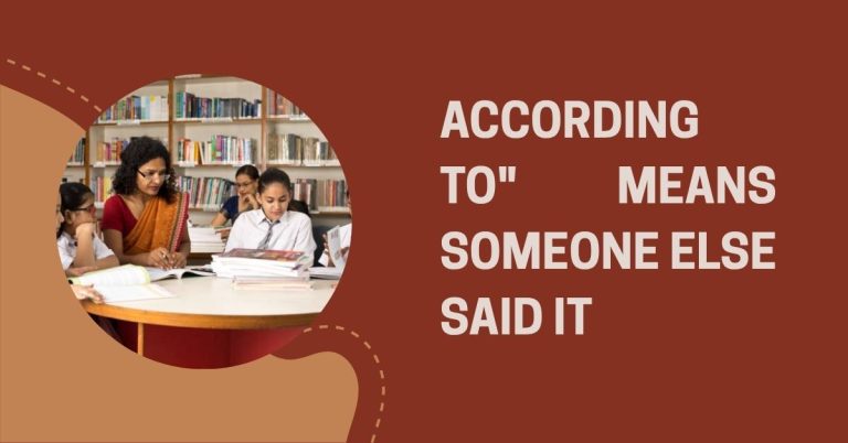 according to meaning