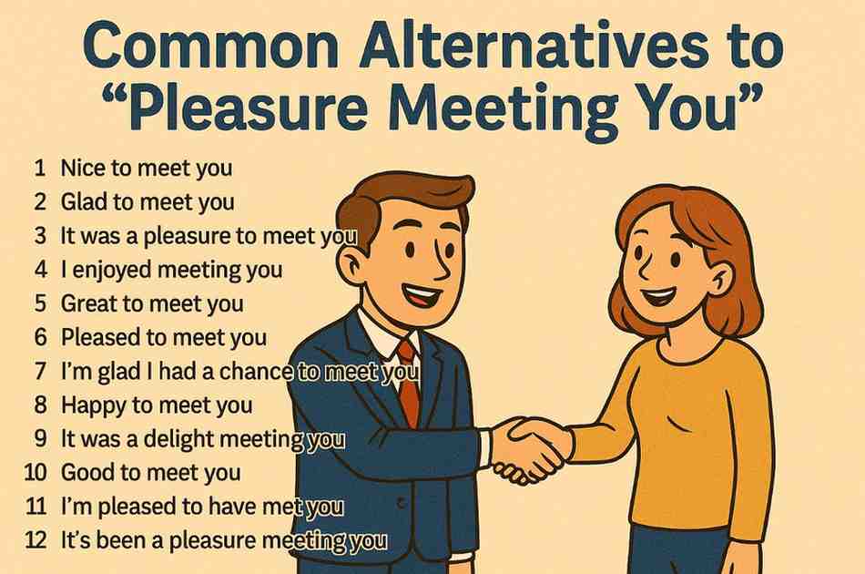 Alternatives to “Pleasure Meeting You”