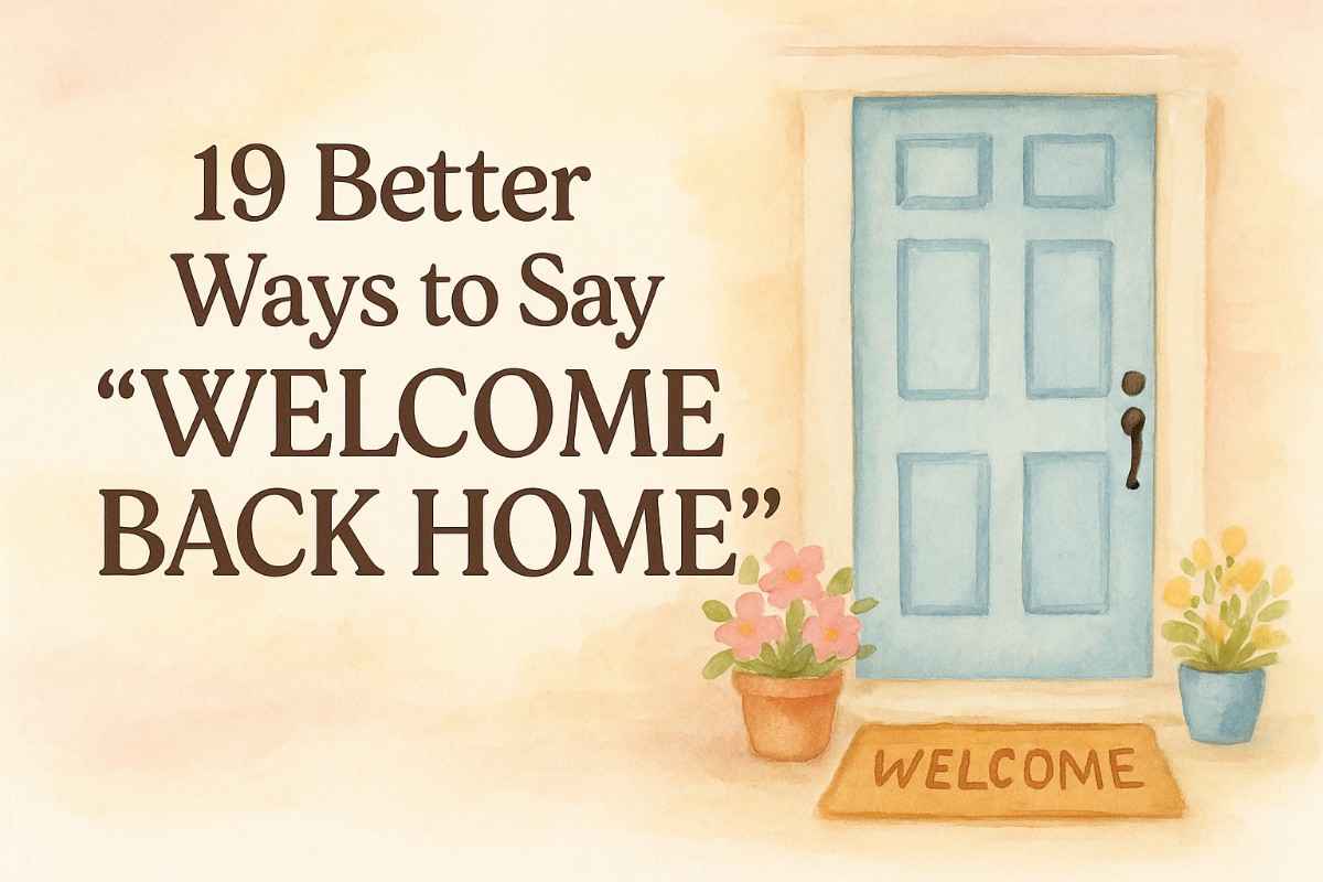 Better Ways to Say “Welcome Back Home”