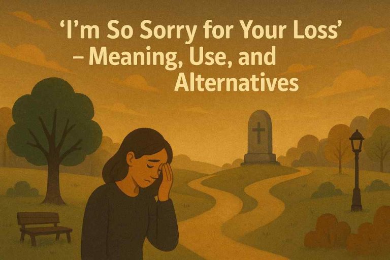 I’m So Sorry for Your Loss – Meaning, Use, and Alternatives