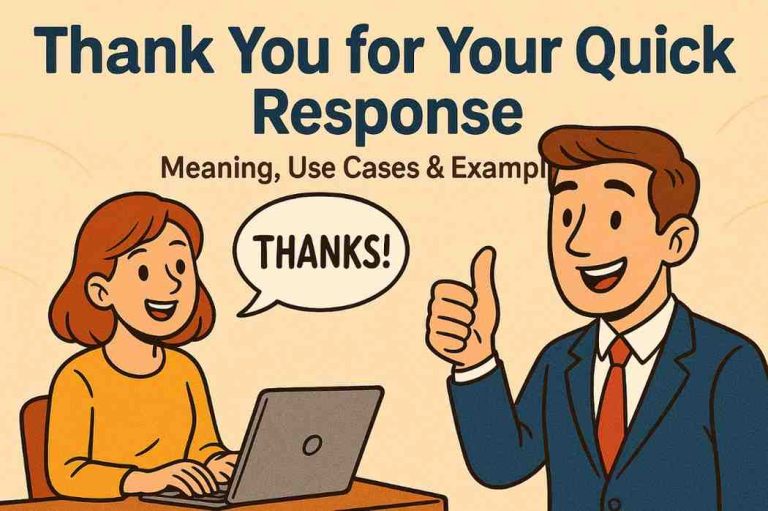 Thank You for Your Quick Response