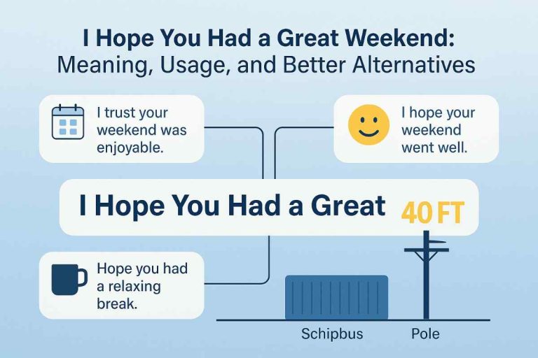 I Hope You Had a Great Weekend Meaning