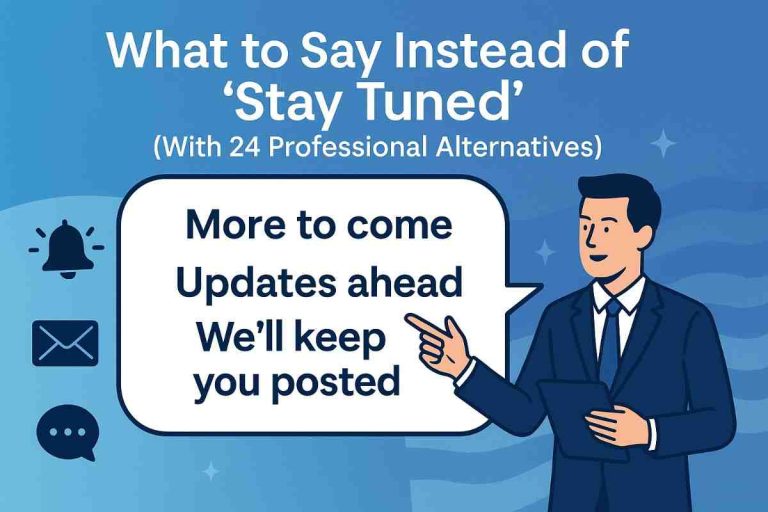 What to Say Instead of “Stay Tuned”