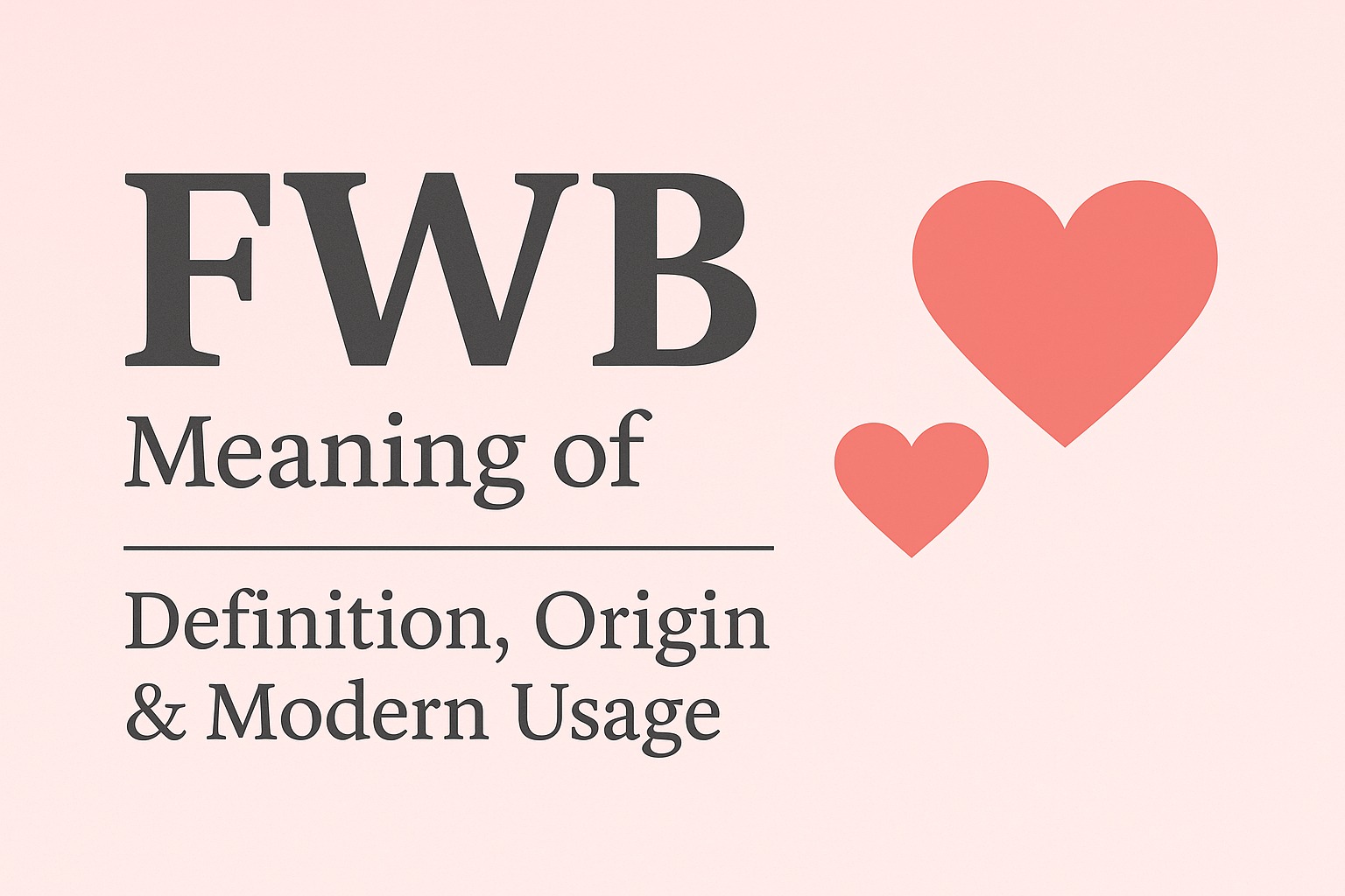 Meaning of “FWB” Definition, Origin & Modern Usage